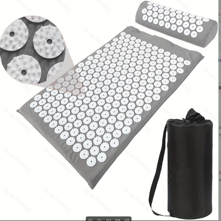 Acupressure Yoga Mat & Pillow Set for Massage & Therapy