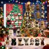 Cat Christmas Countdown Calendar Keychain 2D Acrylic Ornament Charm Advent Calendar Cute Cat Lover Gift Christmas Decorations