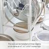 Pot Lid Holder Countertop Organizer Shelf Strong Load-bearing Adjustable Design Expandable Kitchen Storage Rack