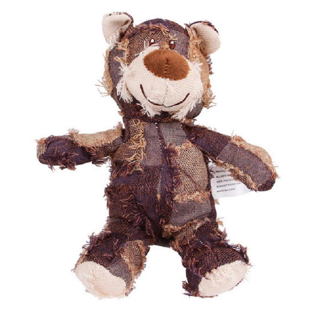 Bear Dog Toys Interactive Bear Dog Squeak Chew Toy Unbreakable Squeaky Toys for Aggressive Chewers