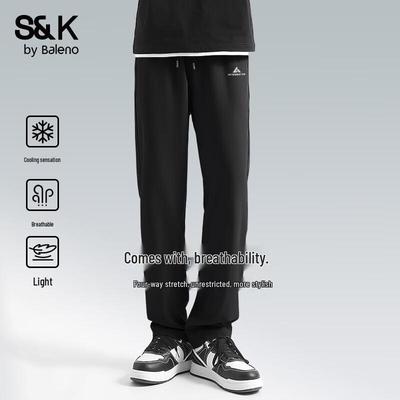 Baleno S&K Herren Sommer Eis-Seide Locker Lässige Sporthose