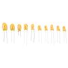 100 stk 10 verdier 16V 1 uf  100 uf Tantal kondensatorer Assortert sett med boks