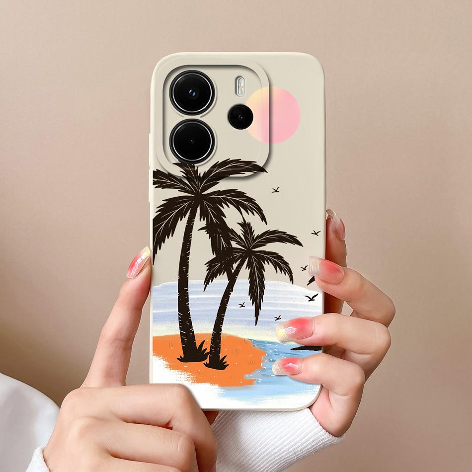 For Redmi Note 14 4G Europe Case Cute Cartoon Full Protection Funda For Redmi Note14 Liquid Silicone Shockproof Back Covers Capa