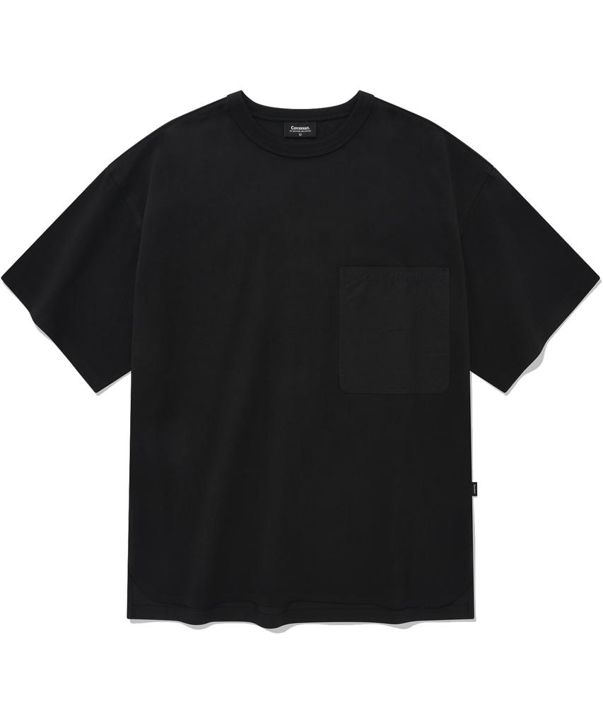 COVERNAT Woven Mix T-Shirt Black