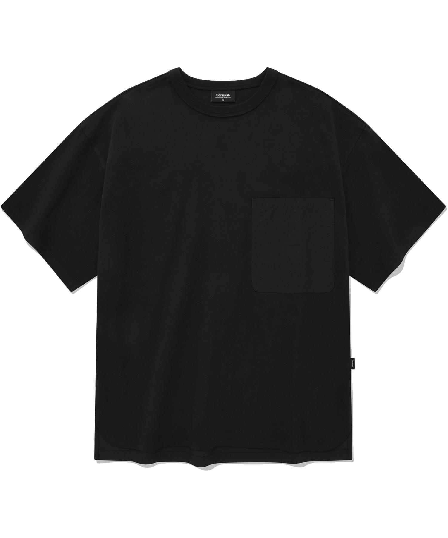 Covernat Woven Mix T-Shirt Black Black/M