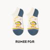5 Pairs of Women's Spring and Summer Trendy Cartoon Breathable Shallow Short Boat Socks