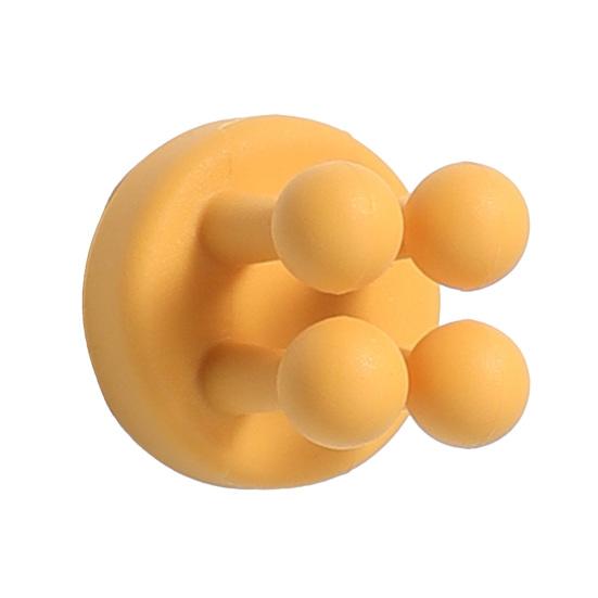 

Sticky Hook No Punch with Four-Claw Design Hook Silicone Soft Claw Mold-Free Adhesive Hook for Bathroom And Desktop жовтий