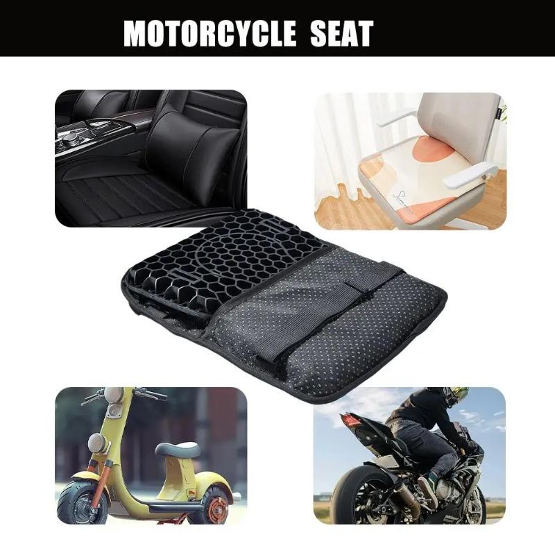 Motocyklový voštinový gelový sedák 3D síťovinaPohodlí Tlumení Absorbuje Tlak Motocyklový Úleva Prodyšný Sedák
