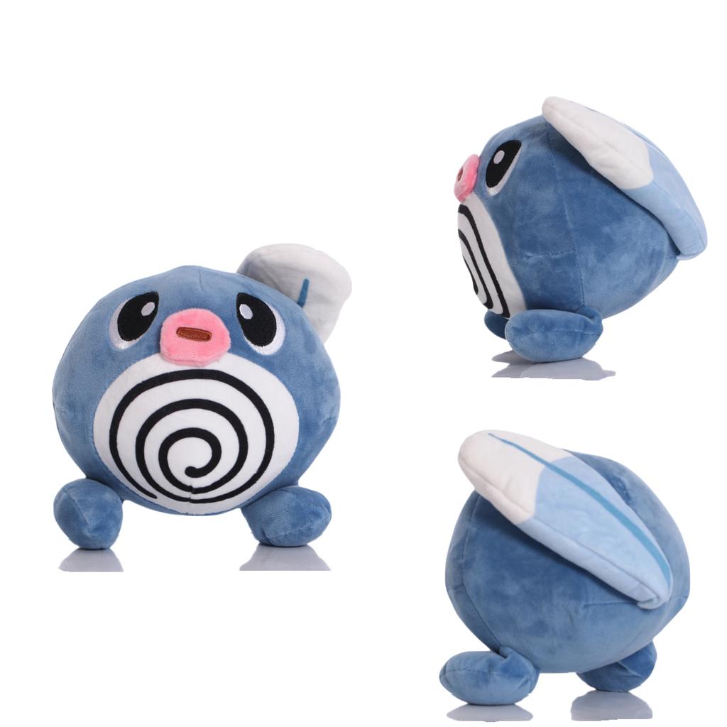 Pokemon Pikachu Plush Toys Poliwag Family Stuffed Doll Poliwhirl Poliwrath Politoed Plushies Room Decor Kids Birthday Xmas Gifts