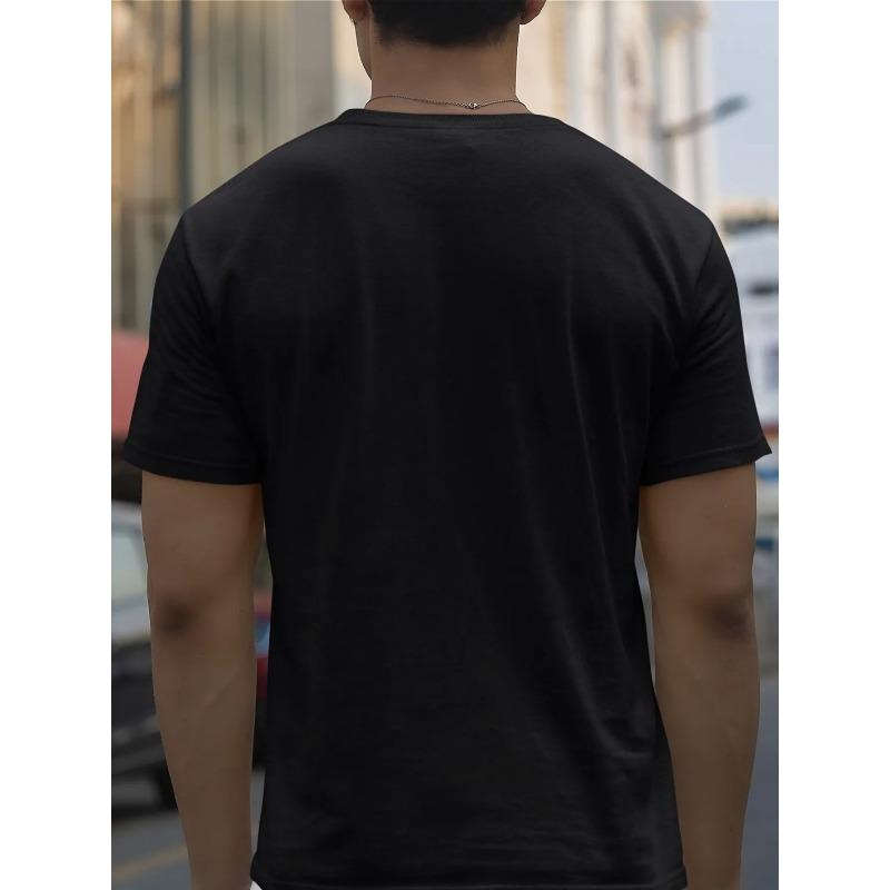 Men's Summer Casual Sports Fashion T-Shirt , Soft, Breathable, Loose Fit,Regular Fit Crew Neck T-shirt, Stylish ,Suitable for Gym and Casual Attire