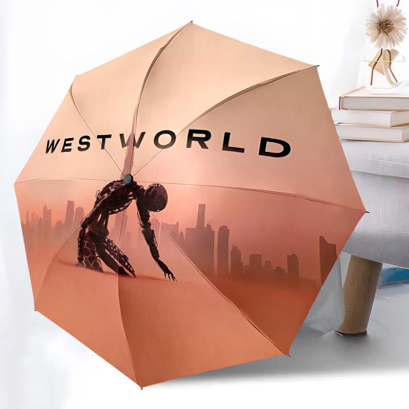 

1pc Westworld, Robot Automatic Open/Close Umbrella, Christmas Gift for Men Women, Daily Travel Outdoor Use yy251101192