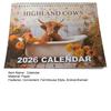 Highland Cow Calendar 2026 Scottish Cow Wall Calendar Hanging Monthly Planner Animal