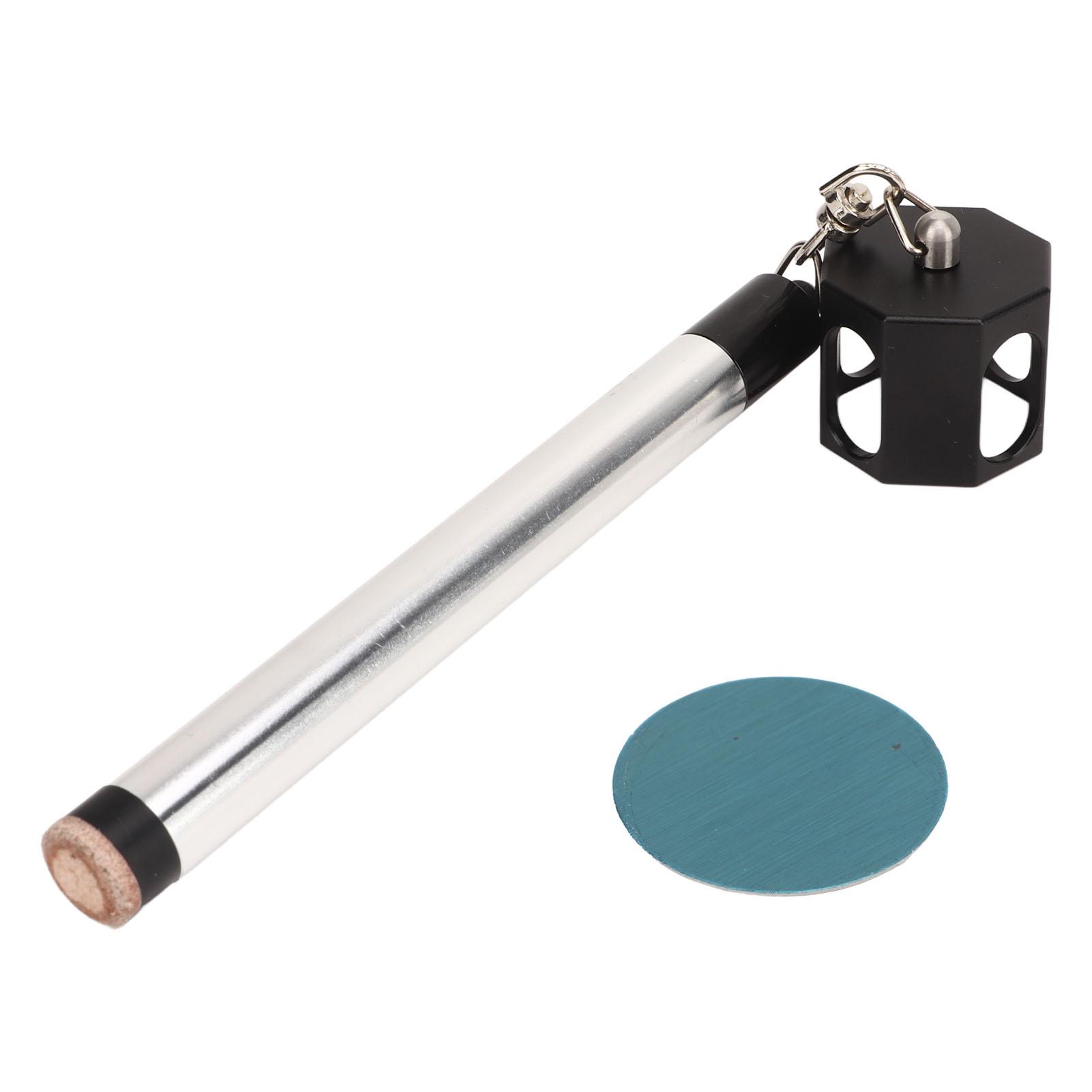 Универсальный держатель для мела для бильярдного кия 2 в 1, нескользящий держатель для мела для бильярдного кия, серебристый, черный.