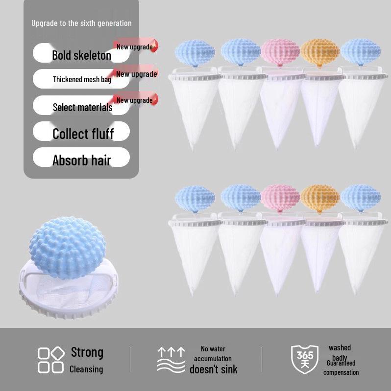 5th Gen 2-in-1 Washing Machine Lint & Debris Filter with Mesh Bag and Laundry Balls