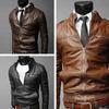Jacket Fit Coat Streetwear Cool Men Fashion Leather Mens Winter Jackets Collar Autumn Outwear Slim