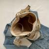 Canvas Tote Bag, Large Capacity Zipper Shoulder Purse with Pockets