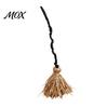 Kids Adult Cosplay Halloween Witch Broom with Green LED Light, Glowing Wizard Easy Assembly Tool Broomstick, Costume Prop for Themed Parties,