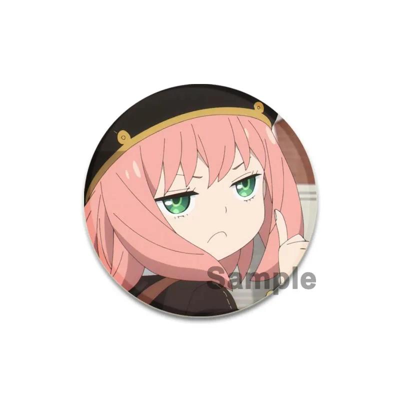 32/44/58mm SPY X FAMILY Enamel Pin Cute Anime Brooches Anya Forger Cute Head Lapel Pins Cartoon Badge Backpack Hat Jewelry Accessories Gift