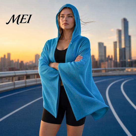 Summer Heat Relief Towel Cooling Cloak, Hooded Cool Cape, Beach UV Protection Cape Instant for Men Women Yoga Camping Quick Dry