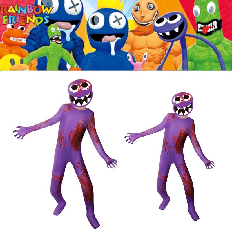 Kids Rainbow Roblox Friends Cosplay Jumpsuit Costume Party Halloween Outfit Gift