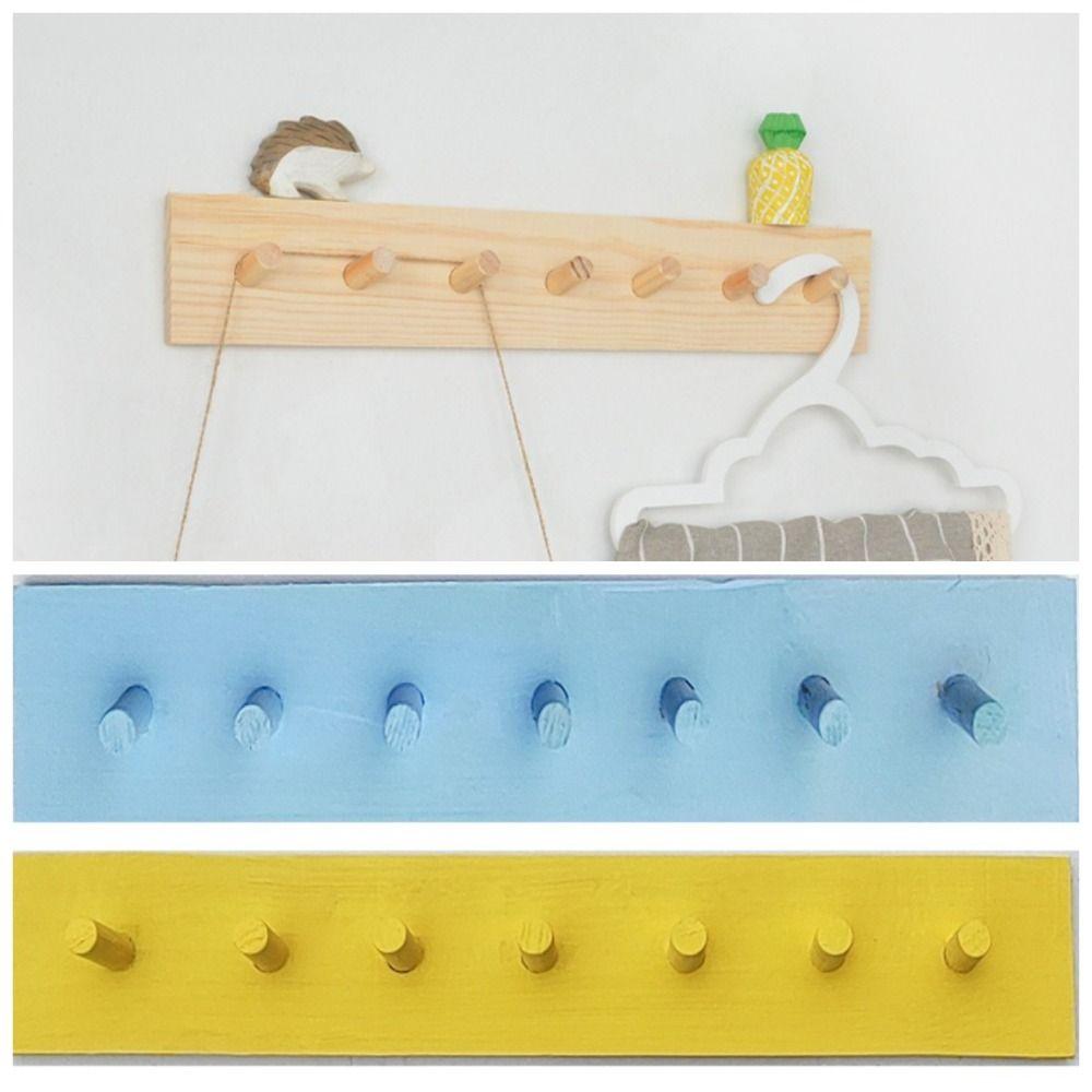INS Door Back Clothes Hook Wooden Sundries Storage Hook Decorative Hook  Housewarming Gift