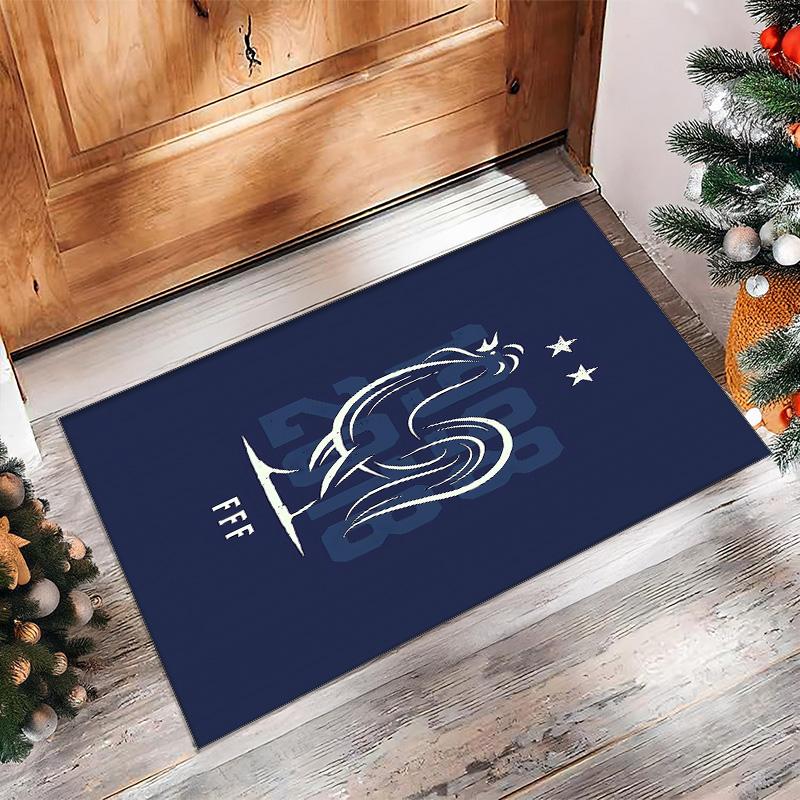 France national football team Printed Flannel Area Rug Non Slip Soft Polyester Floor Carpet Indoor Decor Mat for Bedroom Living Room Sofa