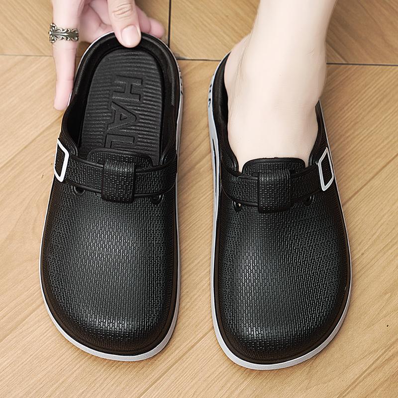 Clogs Slippers For Men Garden Shoes Casual Waterproof Beach Summer EVA Flat Sandals Vacation Pool Men Shoes