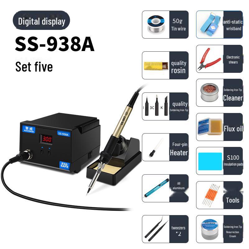 Adjustable Temperature Electric Soldering Iron Set for Electronics Repair