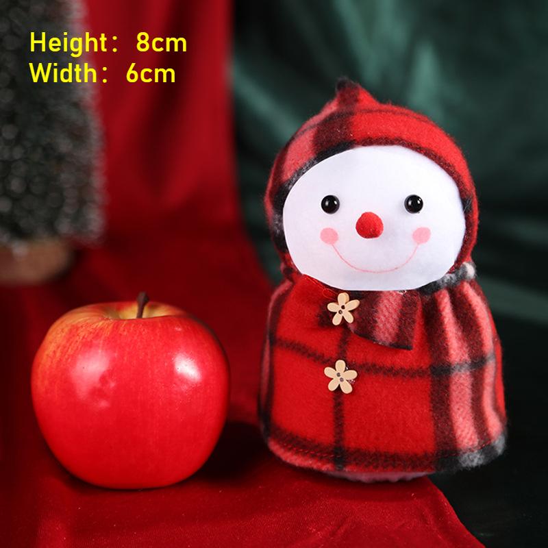 

Рождественский мешочек для яблок Плюшевый снеговик Мешочек для рождественских яблок Упаковка для яблок на Рождественский сочельник Праздничные подарки Новогодние украшения Упаковка 1pc 8x6cm красный