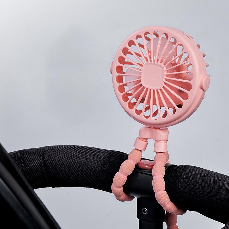 Baby stroller portable small fan small octopus baby stroller clip type silent multifunctional long endurance fan