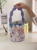 Printed Cute Cartoon Small Canvas Tote Bag For Women Lightweight Handbag Soft