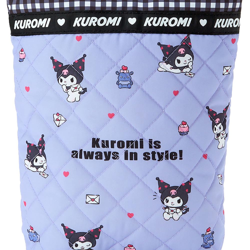 Sanrio Shoe Bag Kuromi Kuromi 28 x 22 x 7cm Quilted Bag Character 207918 SANRIO Kuromi-chan
