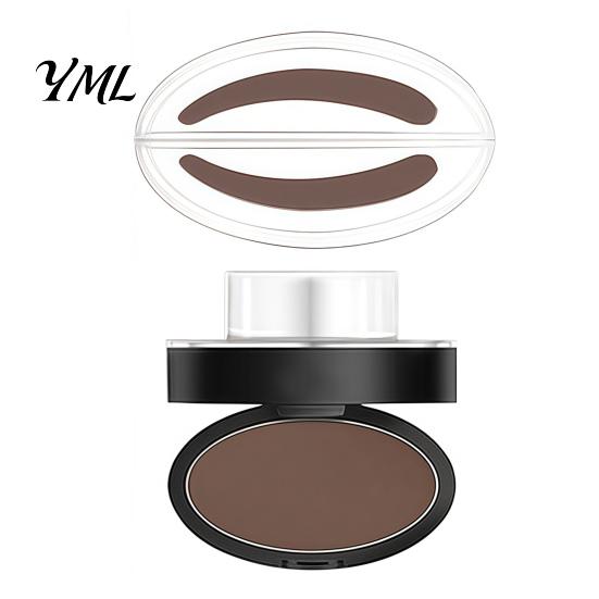 Beginners Eyebrow Stencils Stamp & Brow Powder, Waterproof Long Lasting Power Seal Defining with Mirror, Eye Makeup Tools for Women Professional