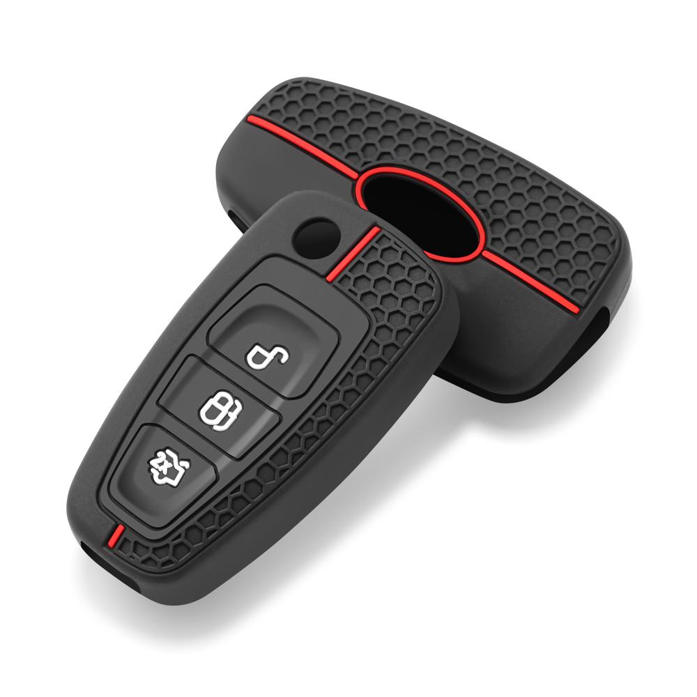 3 Button Silicone Car Remote Key Fob Cover Case For Ford Ranger C-Max S-Max Focus Mk3 Galaxy Mondeo Transit Tourneo Custom