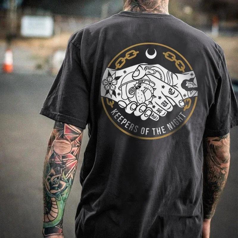 Gothic Harajuku Retro Men Tshirt Punk Rock Horror Shirts Male Vintage Loose Hip-hop Tops Summer Oversized T Shirt Camisetas