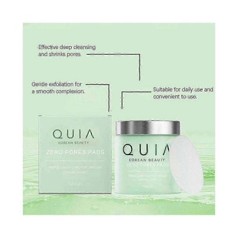 QUIA Zero Pore Pads Bekämpfen Große Poren und Unebenmäßigen Hautton Koreanische Hautpflege 70 Stück