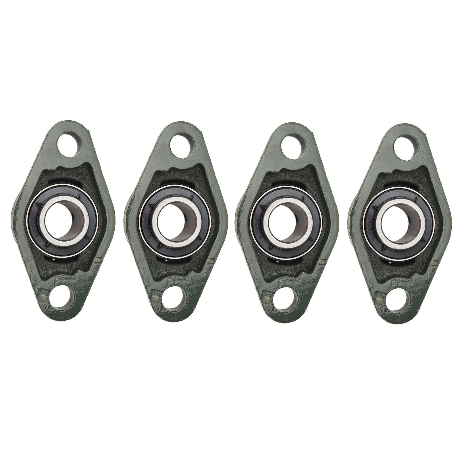 

4 шт. Підшипники ковзання UCFL205 Потовщений зовнішній сферичний металевий підшипниковий блок з гвинтами