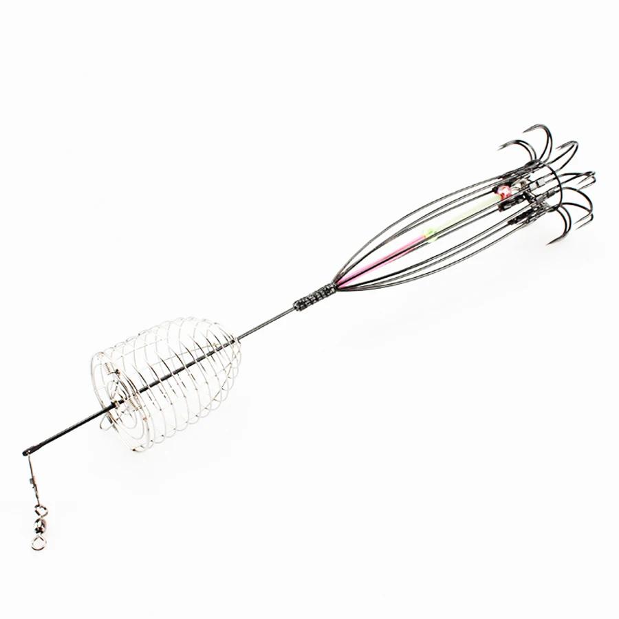 

26cm Big Convenient Float Fishing Sea Fishing Octopus Hook with Special Fish Bait Cage for Soft Lure Hooks Tackle Accessories 260319
