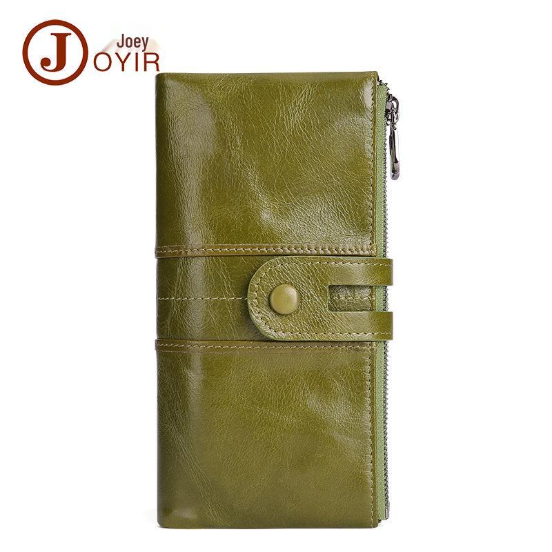JOGUJOS Women's Genuine Leather Long Wallet and Card Holder