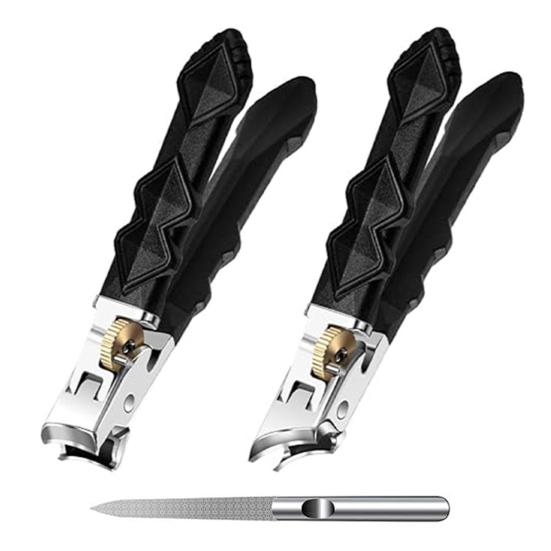 

Сверхпрочные кусачки для ногтей для толстых ногтей, ультраострые кусачки для ногтей из нержавеющей стали с широким раскрытием челюстей, триммер для ногтей для пожилых людей и взрослых C