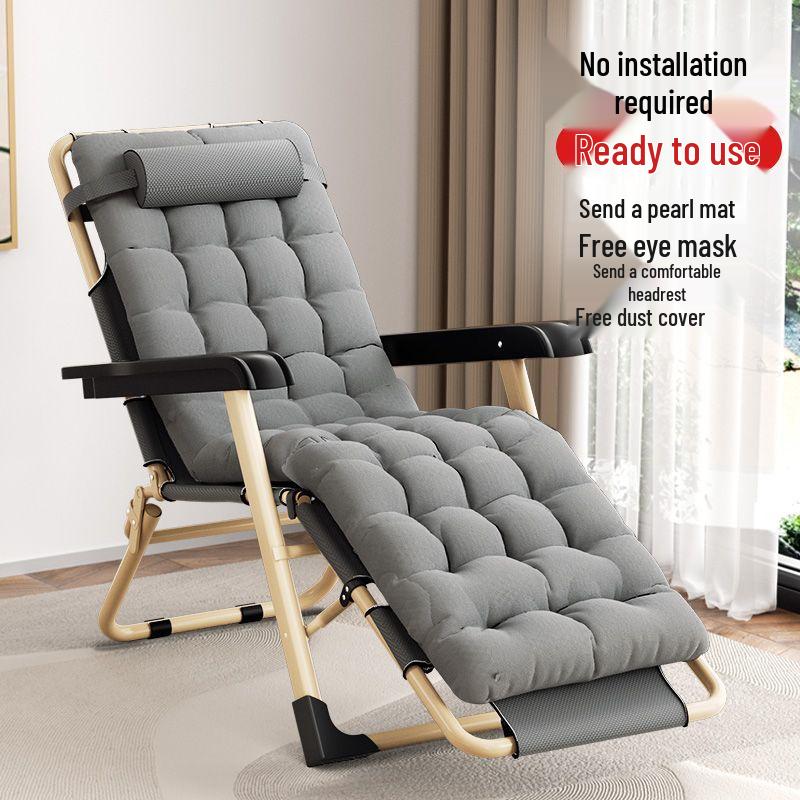 Portable Folding Lounge Chair Bed for Office, Naps, Camping, and Relaxation