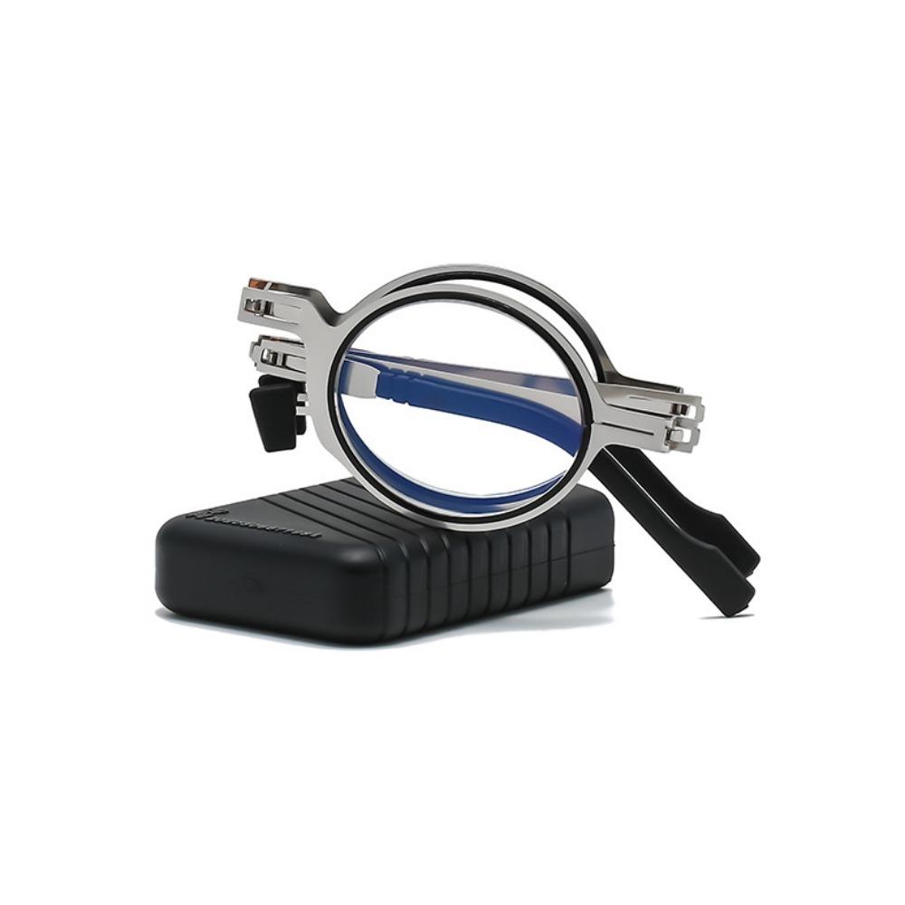 Portable Reading Glasses Hd Folding Middle-aged And Elderly Reading Glasses For Men And Women Imitation Retro Ultra-light