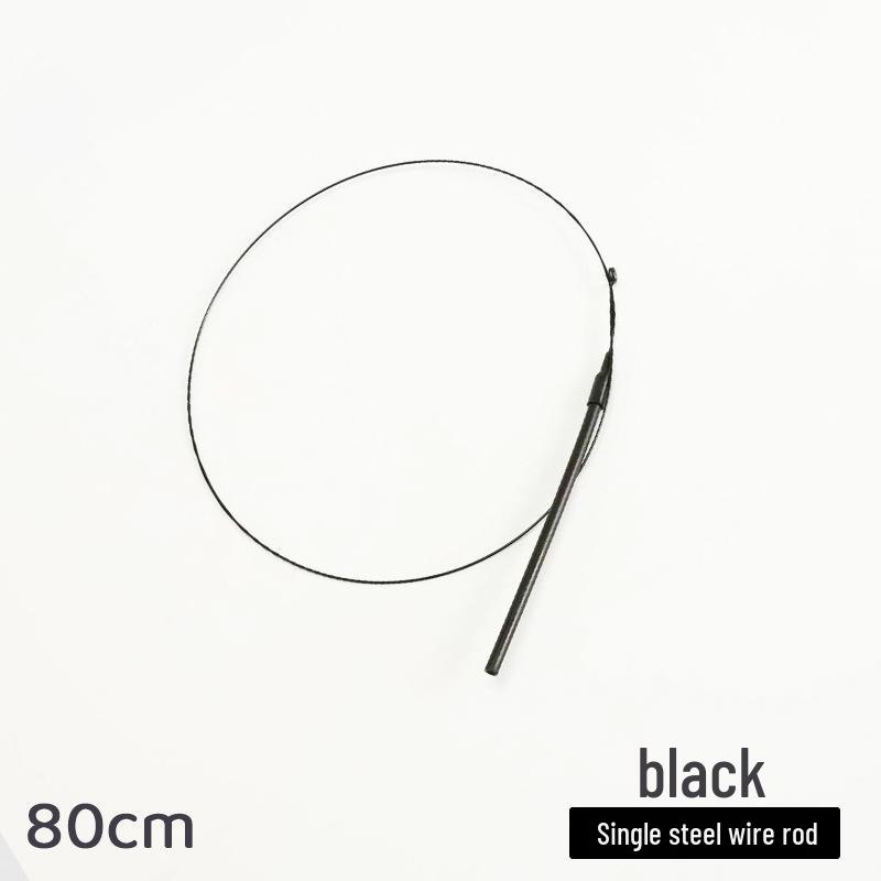 Steel Wire Suction Cup Cat Teaser Rod with Feather Attachment for Self-Entertainment