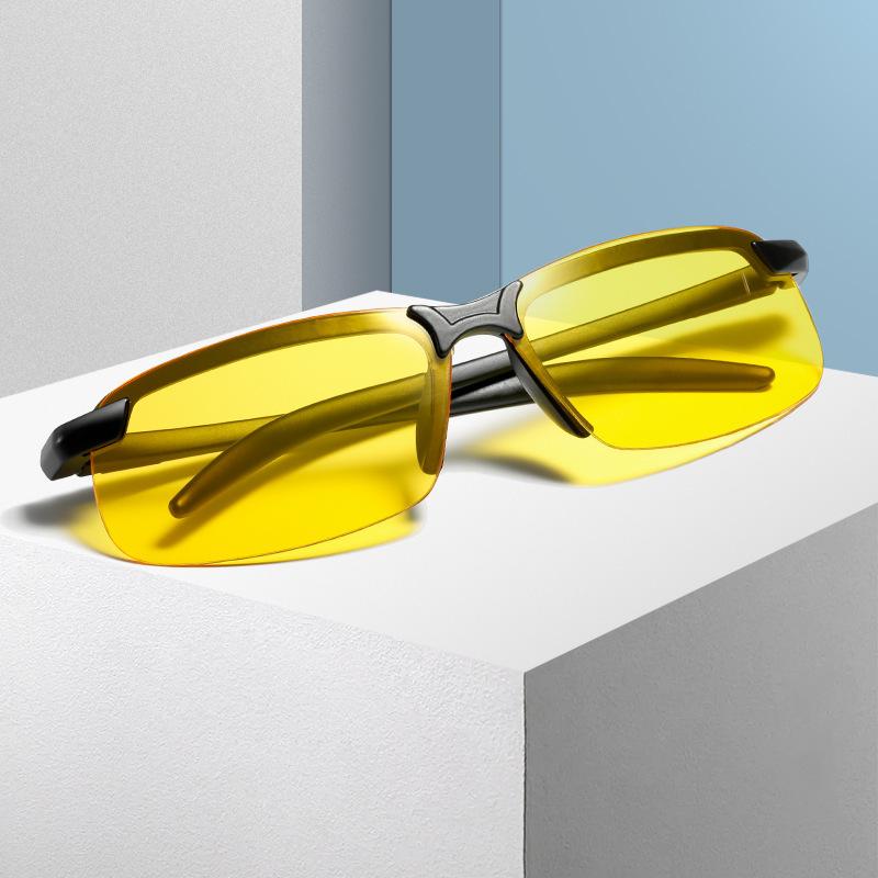 New Anti-UV Night Vision Cycling Sunglasses Day Night Driving Glasses Sunglasses for Men Goggles Fashion Outside Adult Eyewear
