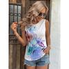 GMXIA Women's Summer Positioning Painted Flowers Fashion Vest Casual Top Women