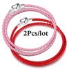 2Pcs/Lot Vintage Jewelry Leather Chain Bracelets Fit DIY Handmade Beads Charms Bracelet Couples Pulsera Jewelry For Women Men