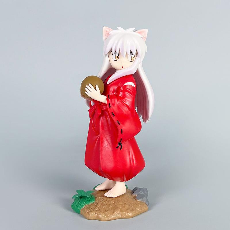 16cm Gk Childhood Sesshoumaru Anime Figures Inuyasha Stand Kawaii Look Back Model Desktop Decoration Children Toy Christmas Gift Kid Friendly