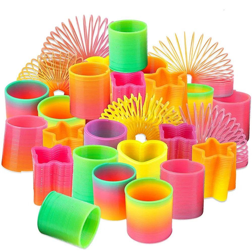 

5pcs Kids Boys Girls Creative Spring Coil Multi-Shape Puzzle Toys New Rainbow Magic Springs Toys
