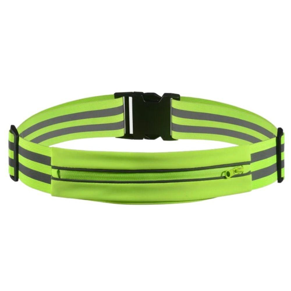 Adjustable Reflective Waistband Bag Elastic  Belt Sport Reflective Belt  Outdoor Cycling