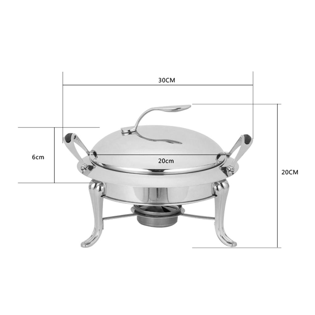 Stainless Steel Chafing Dish Portable Anti Scald Handle Cooking Utensil for Outdoor Backpacking Commercial Barbecue Travel